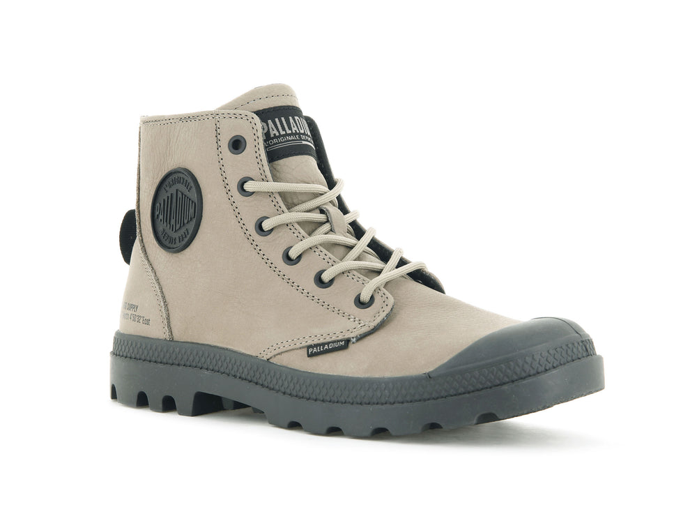 Botas De Invierno Palladium PAMPA HI SUPPLY LEATHER Mujer Dune | Costa Rica-26743